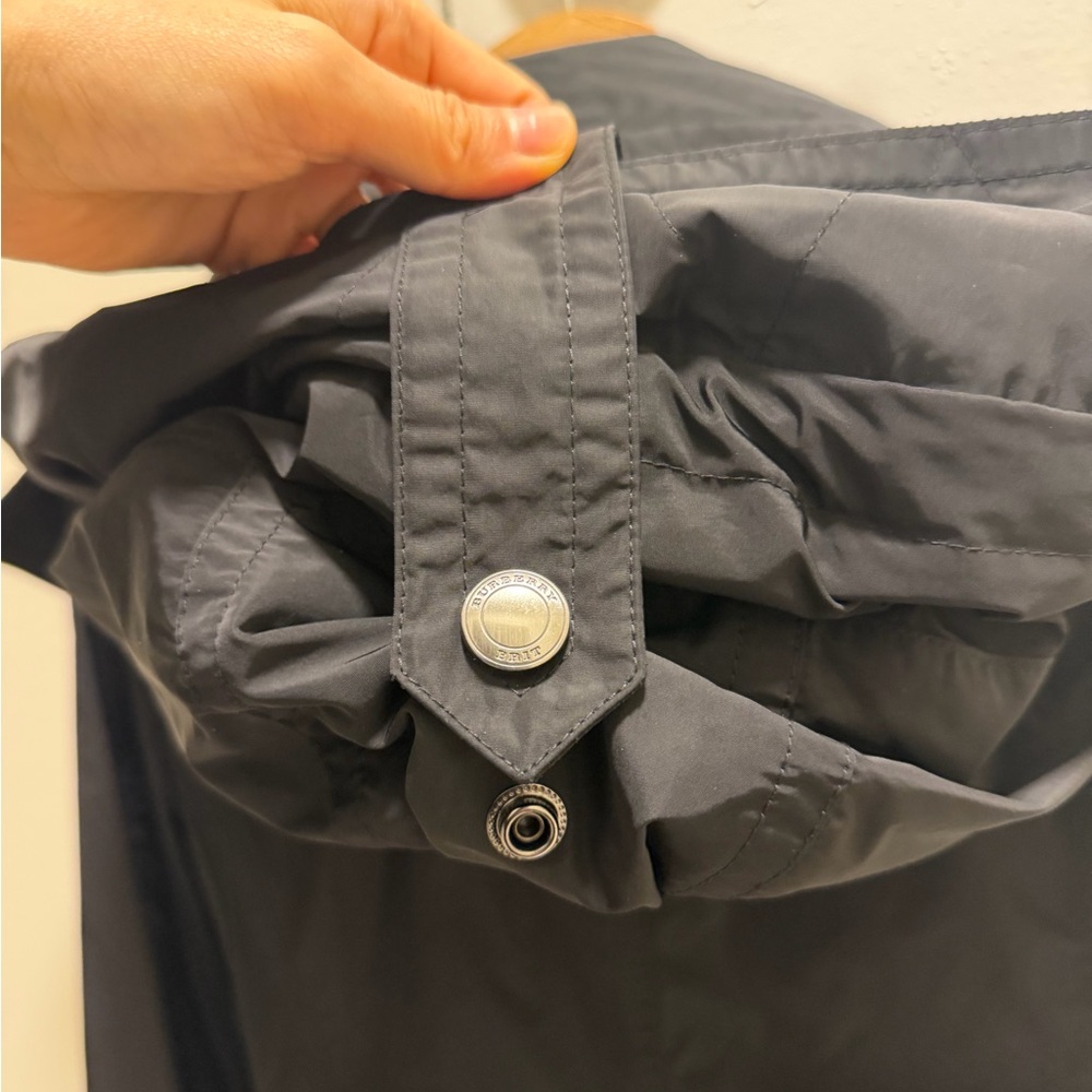 Burberry Brit Belted Double-Breasted Logo Trench coat Black - Picture 11 of 12